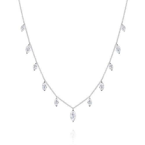 Necklace, 18-carat white gold with diamonds Necklace, 18-carat white gold with diamonds