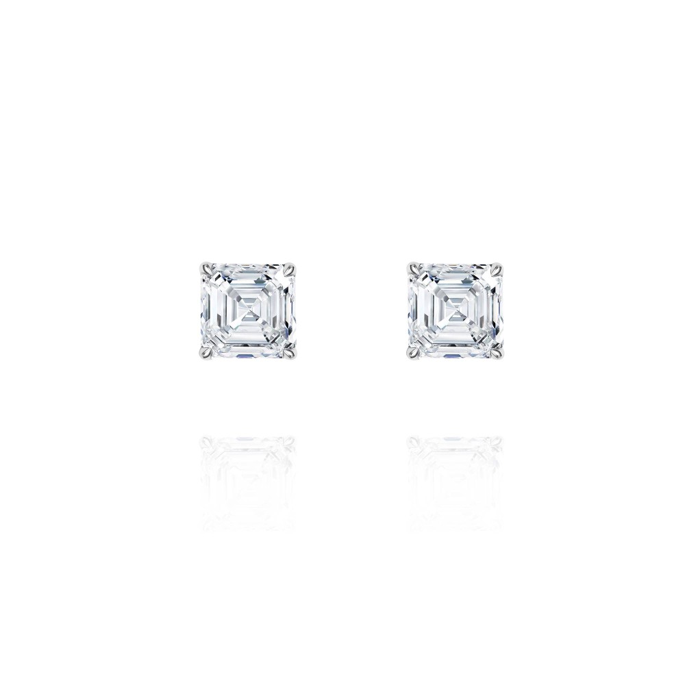 Earrings / Studs, 18-carat white gold with diamonds