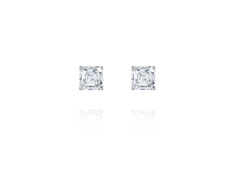Earrings / Studs, 18-carat white gold with diamonds